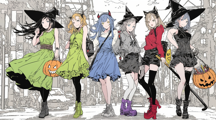 ハロウィンイベントに参加する若い女性たち3-4000-maxim151a.jpg